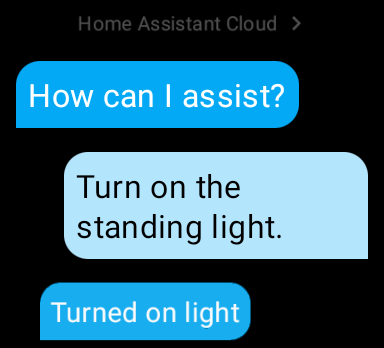 Screenshot of native Assist on Wear OS