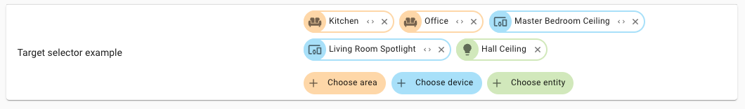 Screenshot of a target selector