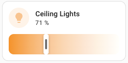 Screenshot of the tile card with the light color temperature feature