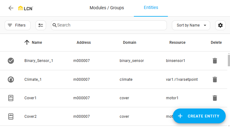 Create module/group dialog